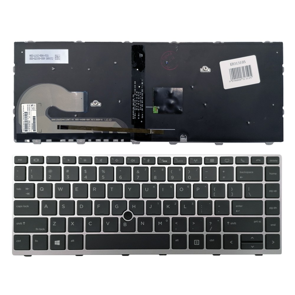 Keyboard HP: EliteBook 840 G5 846 G5 745 G5 (silver,with backlight )
